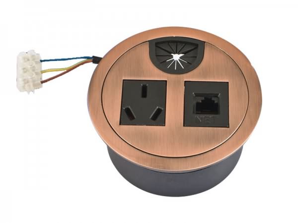 科桌桌面穿線盒，桌面插座KZ-011（兩色可選）